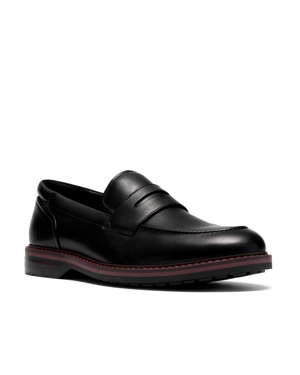 Clarks Black Aldwin Step Leather Loafers for men