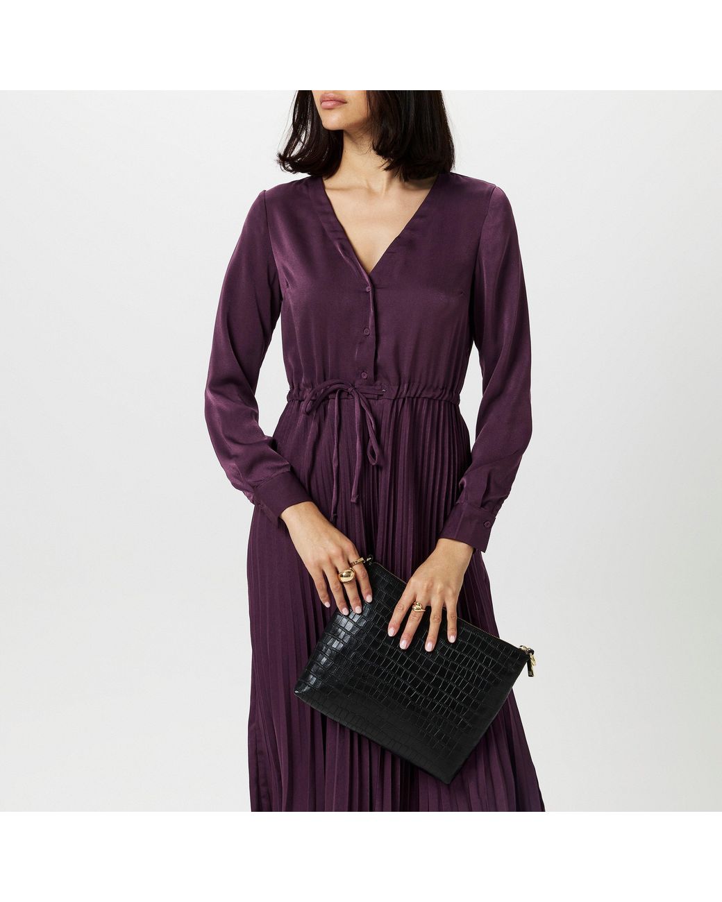 Vero Moda Purple Cindy Plisse Maxi Dress