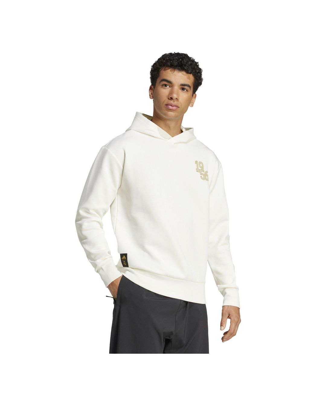 Adidas White Real Madrid Hoodie 2025 2026 for men