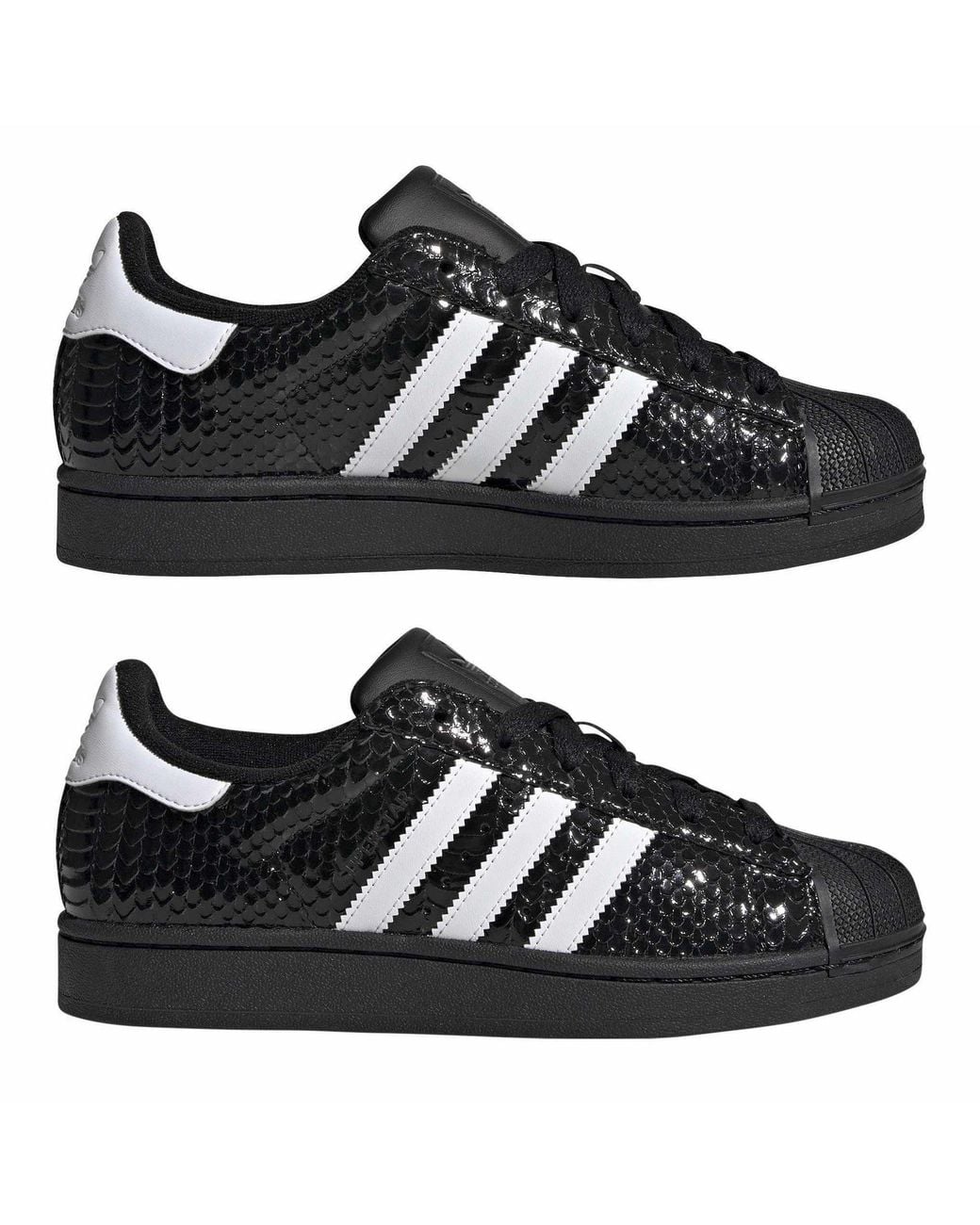 Adidas Originals Black Superstar Ii Leather Low-Top Trainers