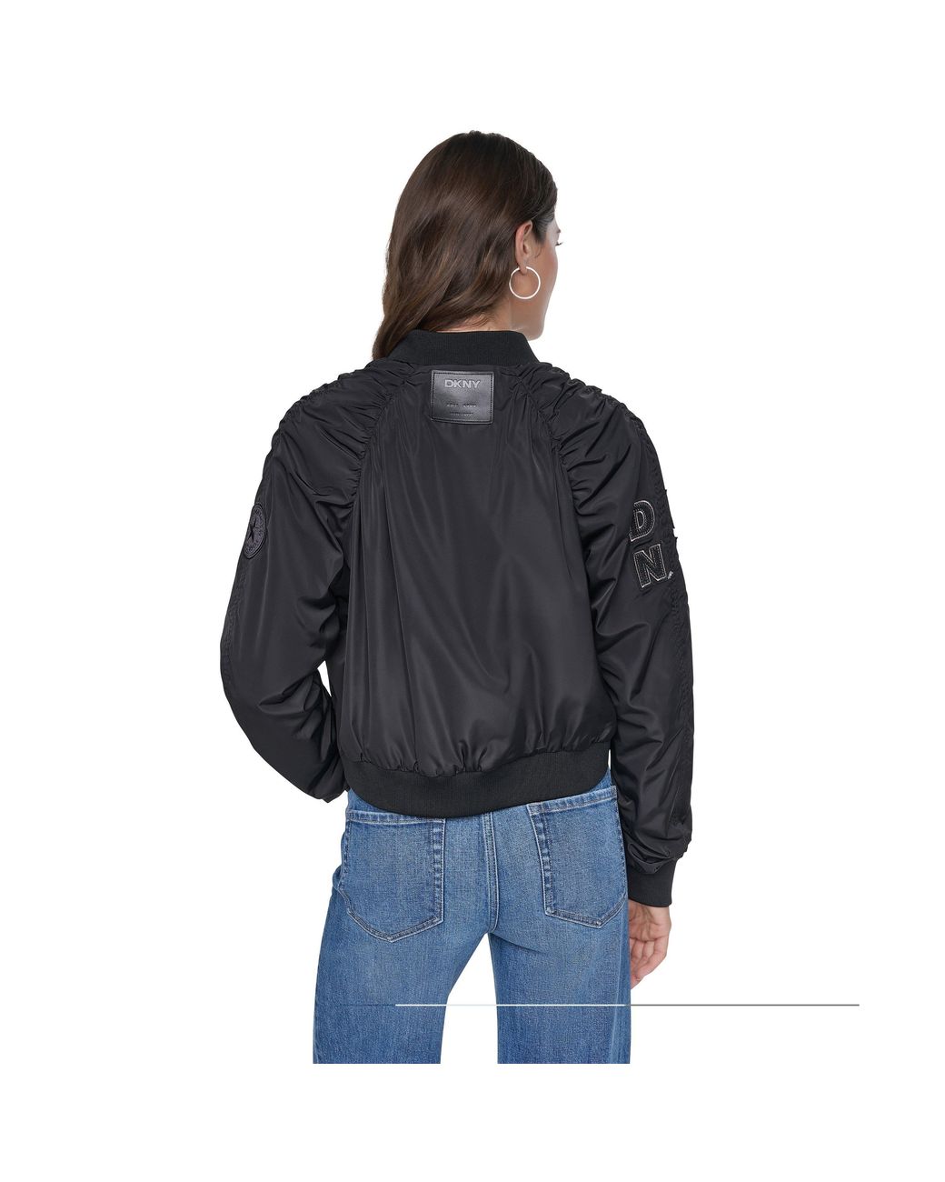 DKNY Black Patch Bomber Sportswear Regular Fit Jacket