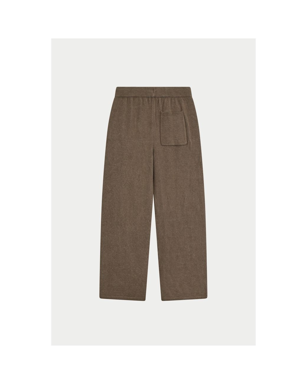 The Couture Club Natural Fluffy Wool Chunky Knit Trousers