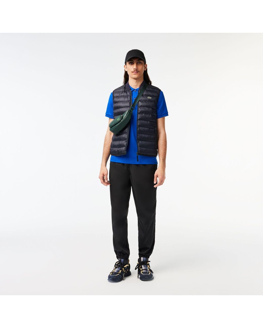 Lacoste Blue Quilted Gilet for men