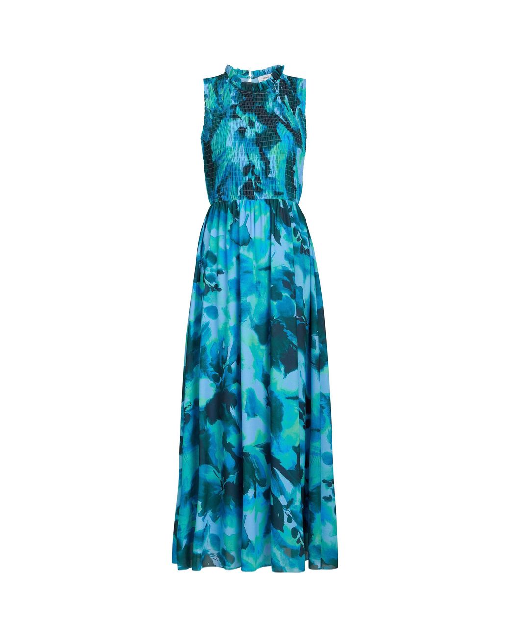 Gina Bacconi Blue Roxanna Sleeveless Shired Top Dress