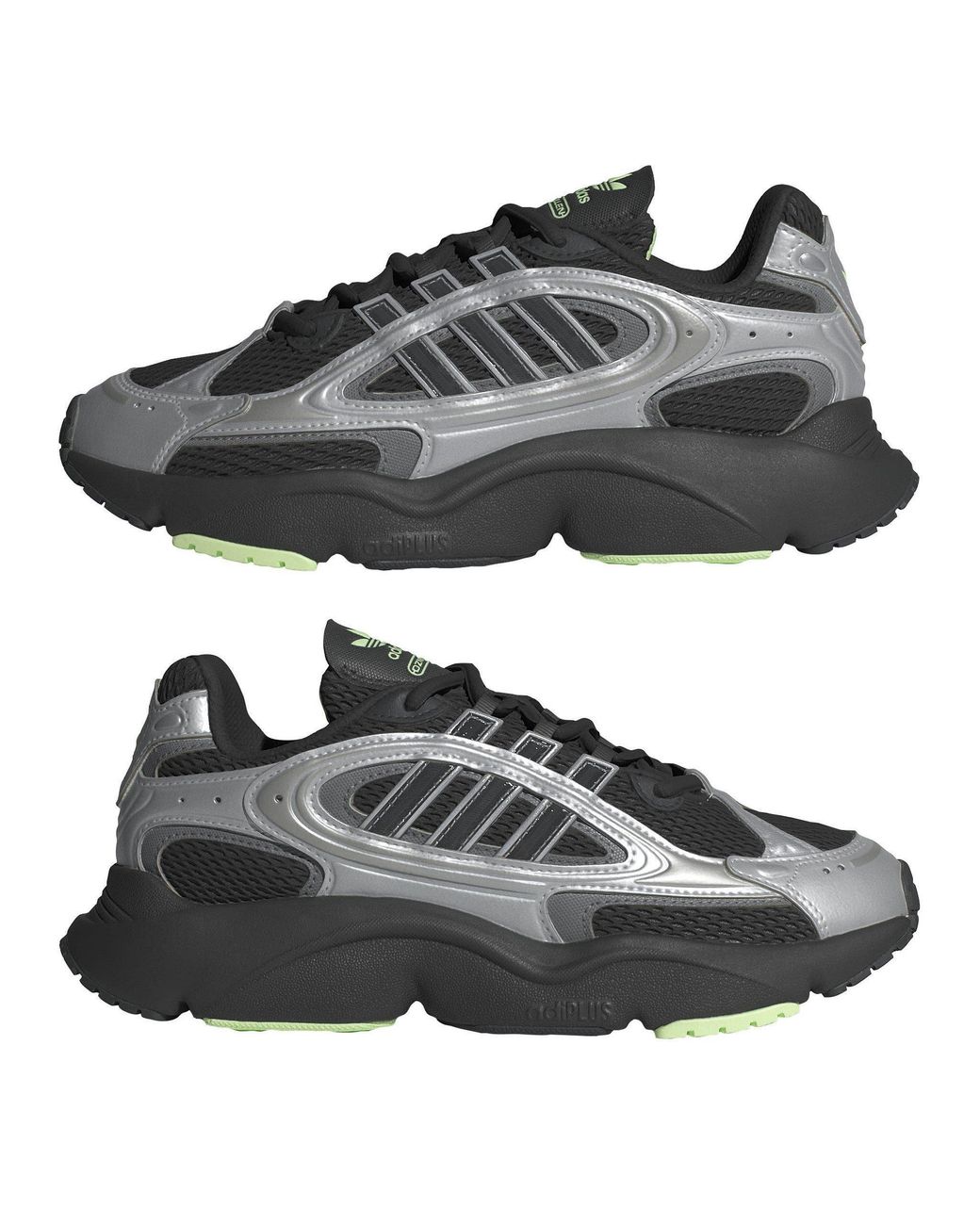 Adidas Black Ozmillen Chunky Platform Low-Top Trainers