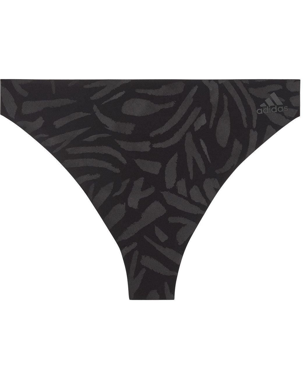 Adidas Black Logo Thong