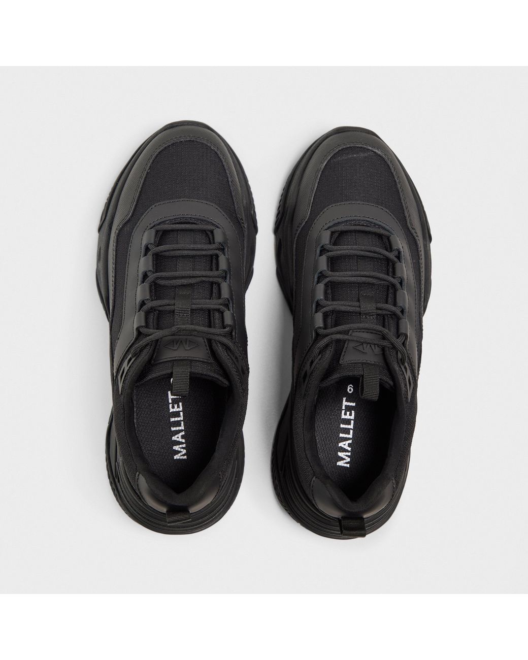 Mallet Black Odyssey Chunky Trainers for men