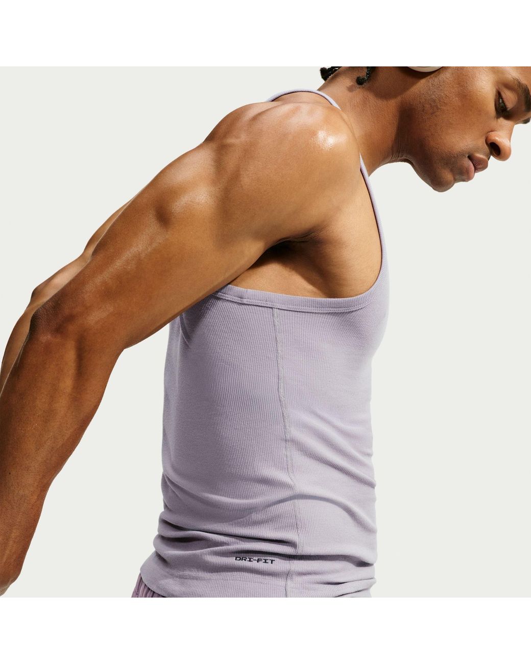 Nike Purple N.A.C. Dri-Fit Ribbed Tank Top for men