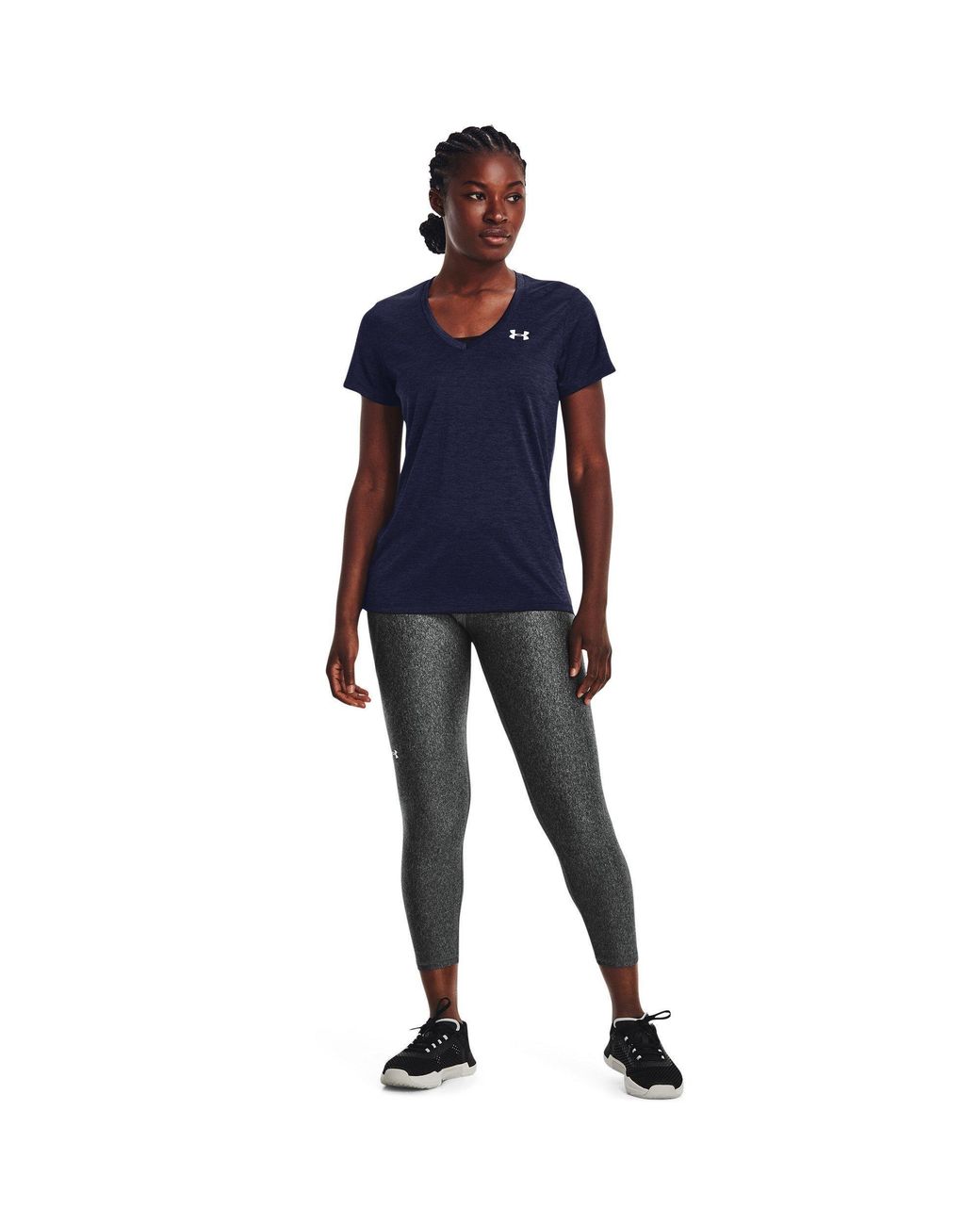 Under Armour Blue Tech Twist V-Neck Short Sleeve