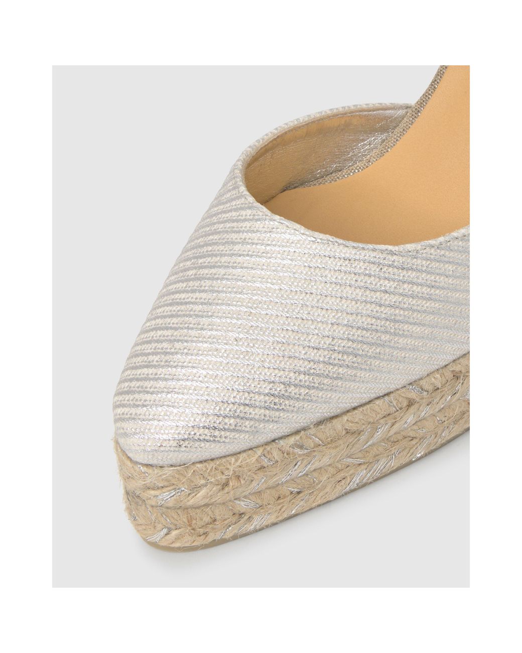 Castaner White Wedge Sandals