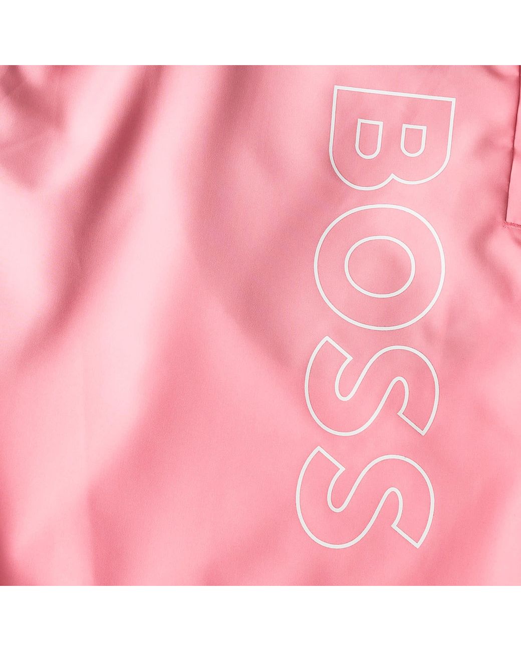 Boss Pink Swim Shorts With Logo Detail (Stormfish) for men