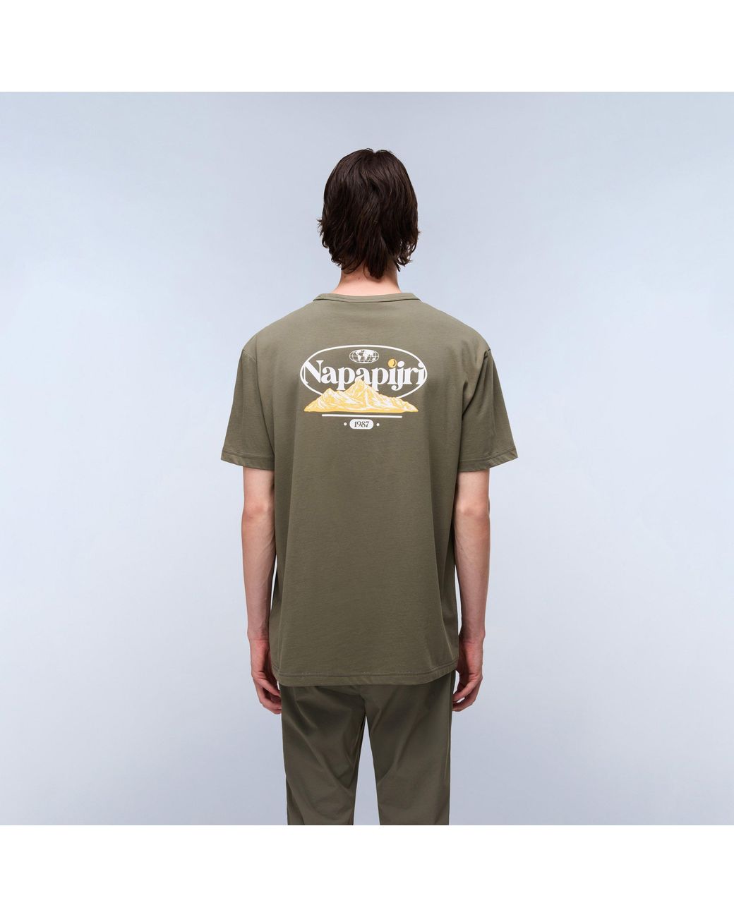 Napapijri Green Graphic T-Shirt for men