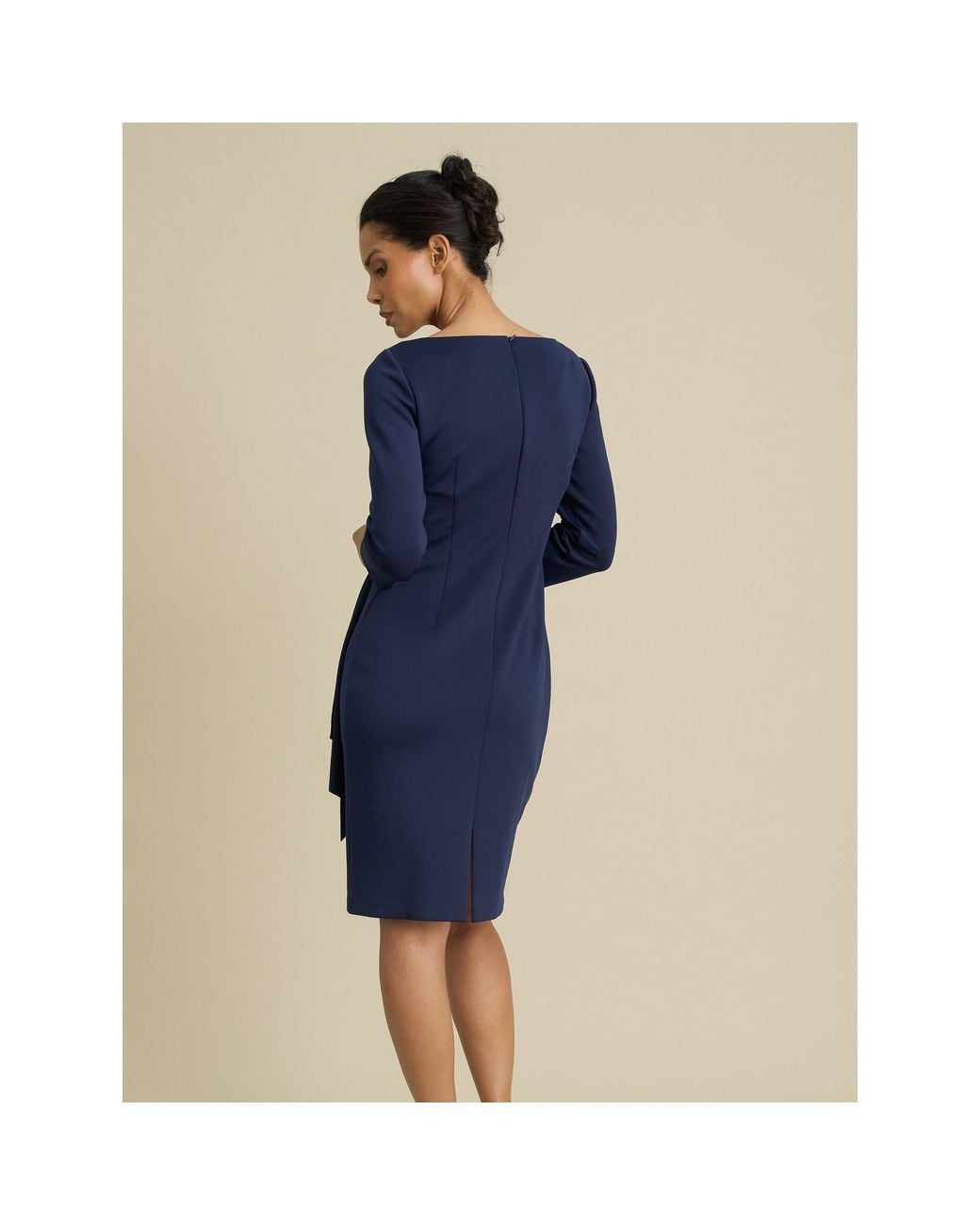 Gina Bacconi Blue Robi Embellished Waist Dress