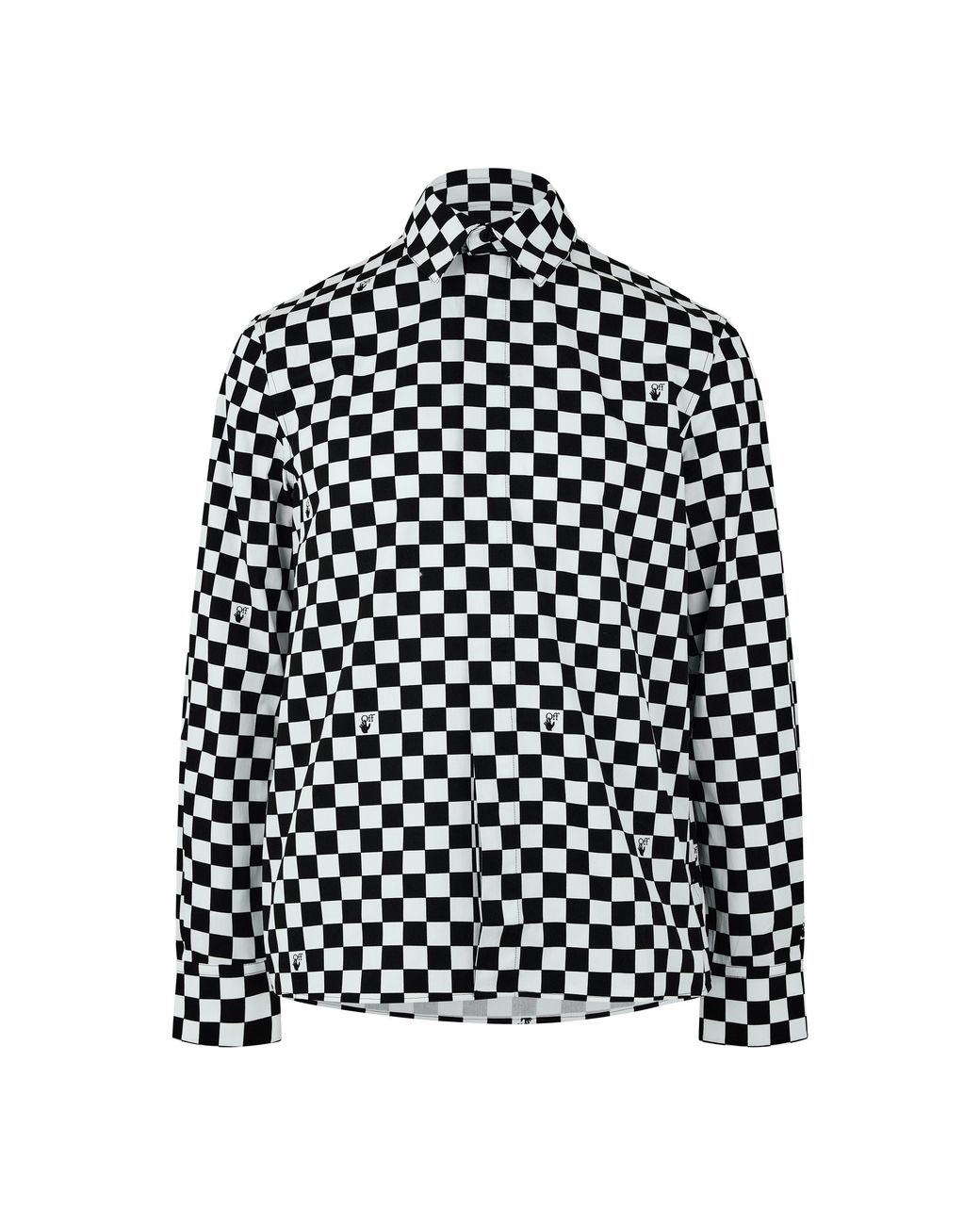 Off-White c/o Virgil Abloh Black Check Skate Long Sleeve Shirt for men