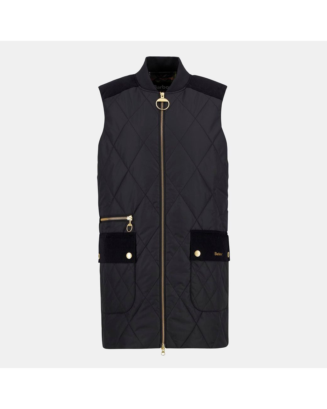 Barbour Black Lydia Diamond Quilted Sleeveless Gilet