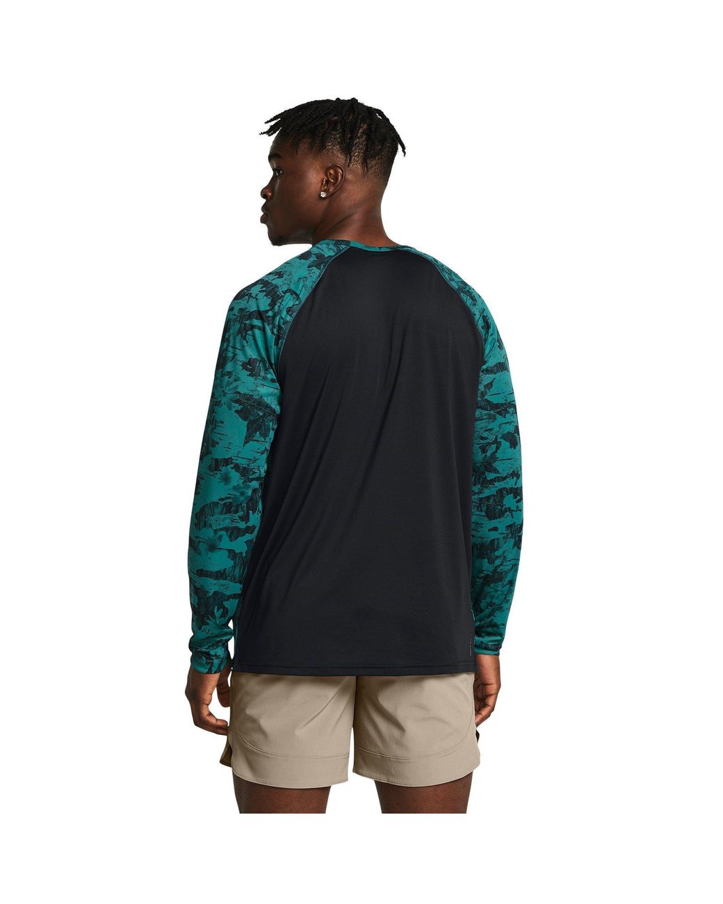 Under Armour Green Long-Sleeve Performance Gym Top for men