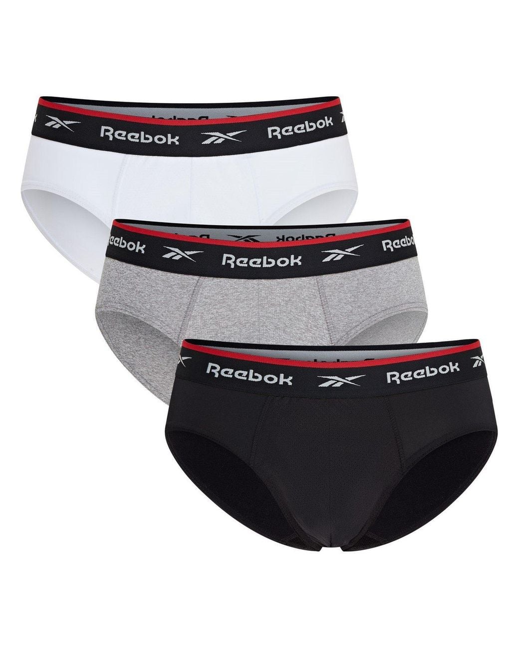 Reebok Black 3 Pack Performance Briefs for men