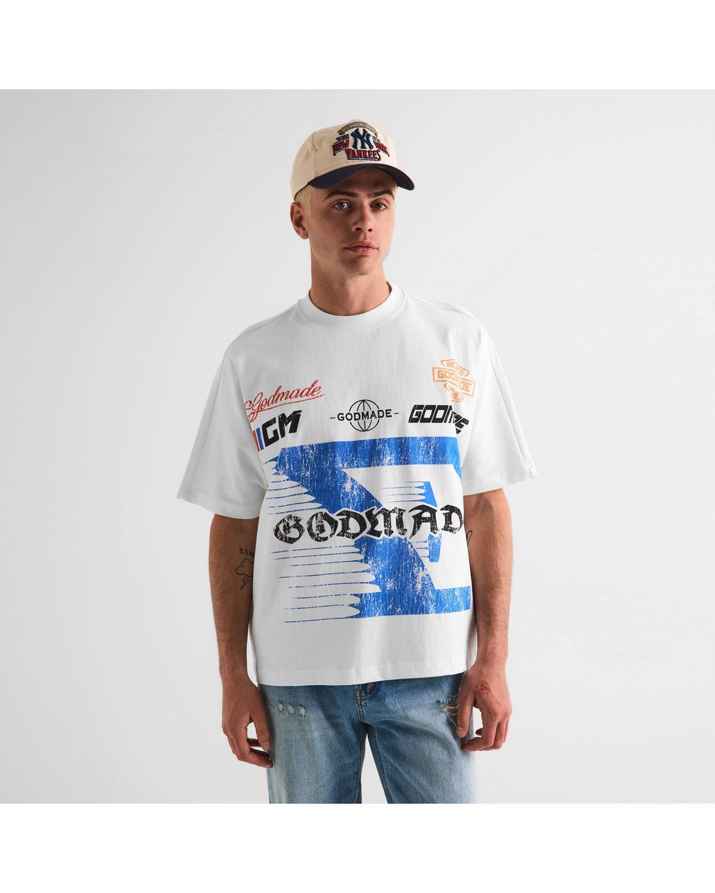 God Made Blue T-Shirt for men