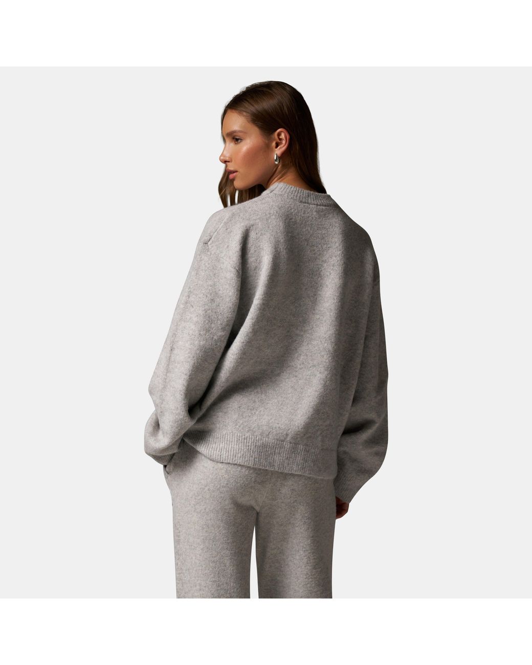 The Couture Club Gray Knitted Sweatshirt