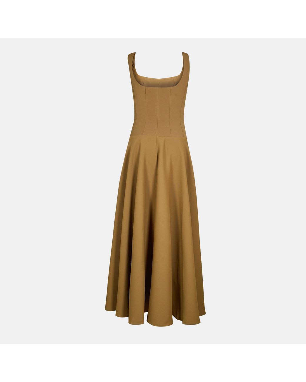 Odd Muse Natural The Ultimate Muse Low Waist Square Neck Midi Dress