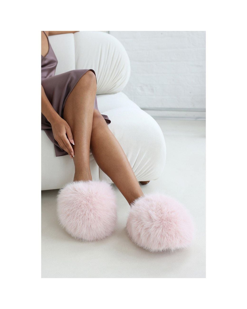 Where's That From White Where's Ultimate Fluffy Faux Fur Mule Slippers