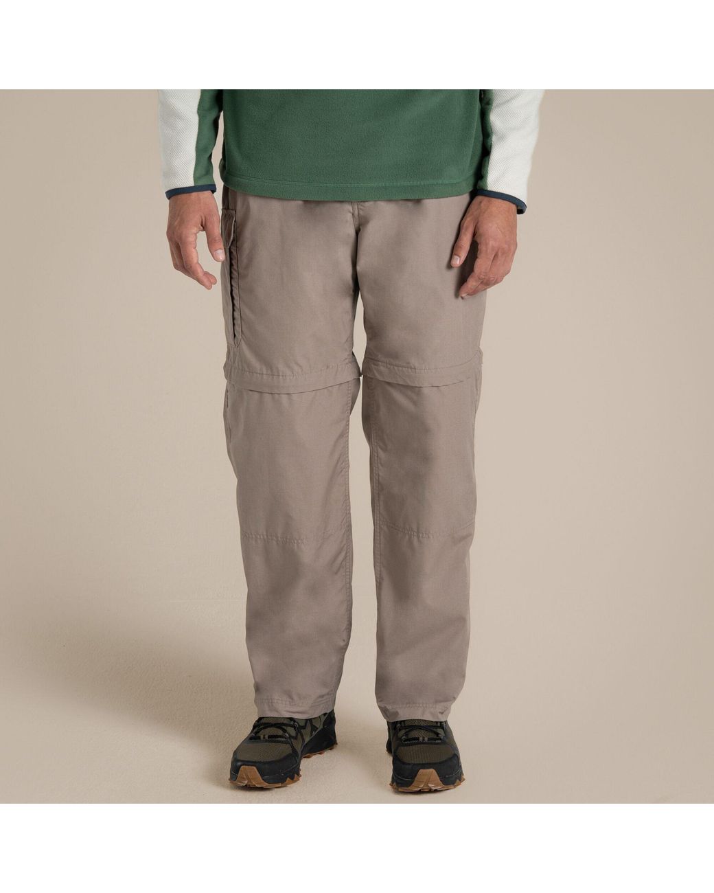 Craghoppers Gray Kiwi Convertible Water-Repellent Trousers for men