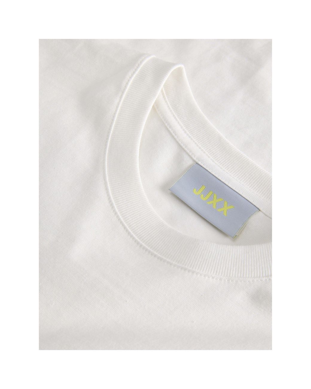 JJXX White Sophia Boxy Short-Sleeve Cotton T-Shirt