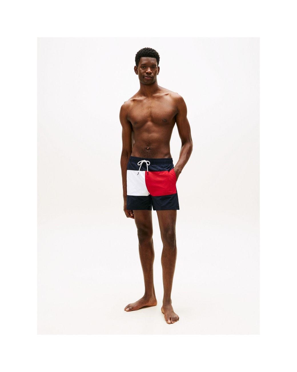Tommy Hilfiger Red Archive Medium Drawstring Swim Shorts for men