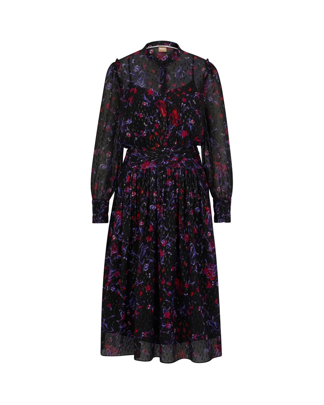 Boss Blue Denalea Wrap Design Dress