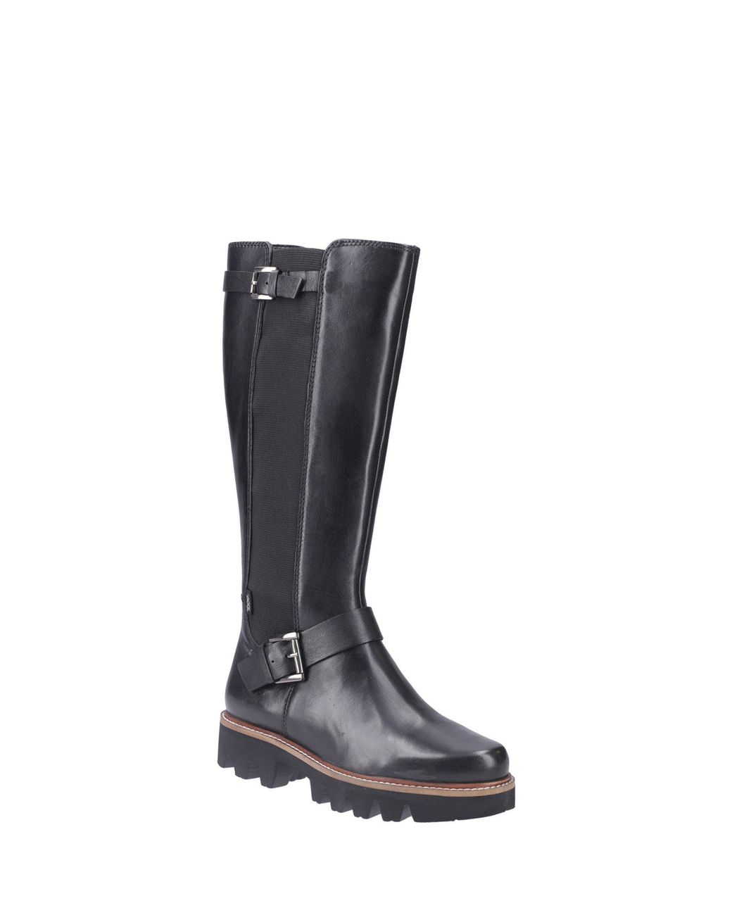 Pod Black Aleena Leather Knee High Boots
