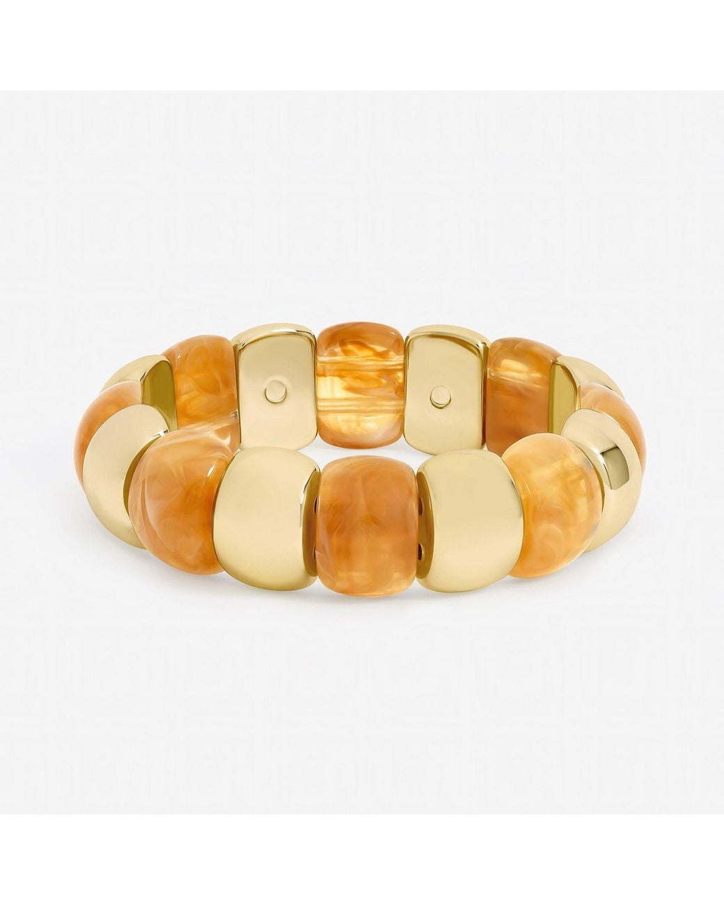 Mood Metallic Plated And Resin Stretch Bracelet