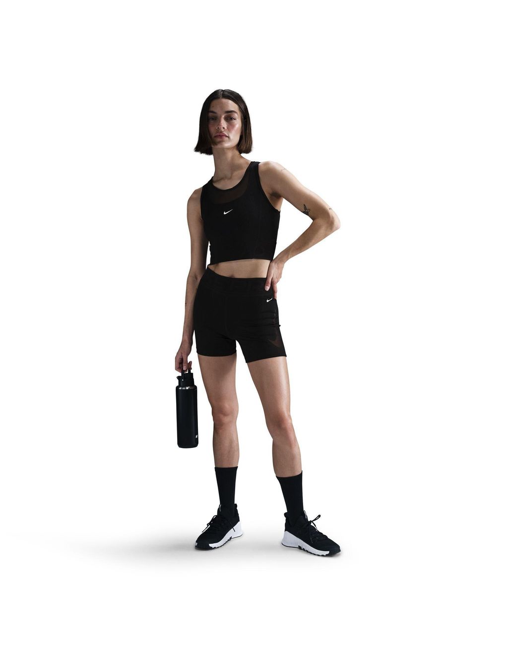 Nike Black W Np Df Crop Ta