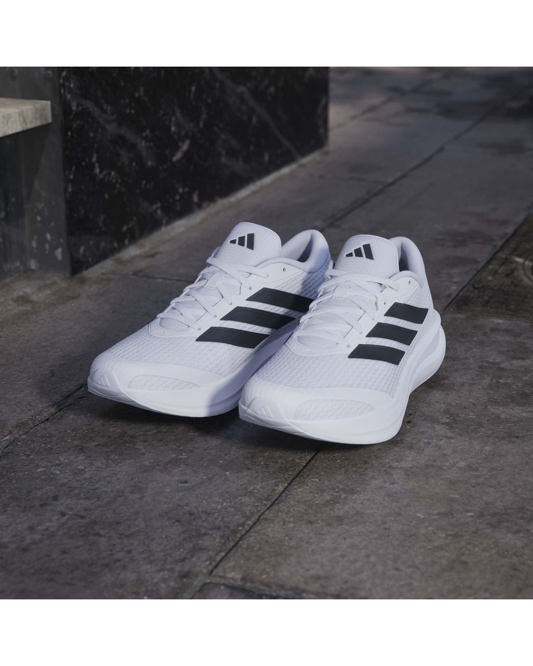 Adidas White Runfalcon Sneakers for men