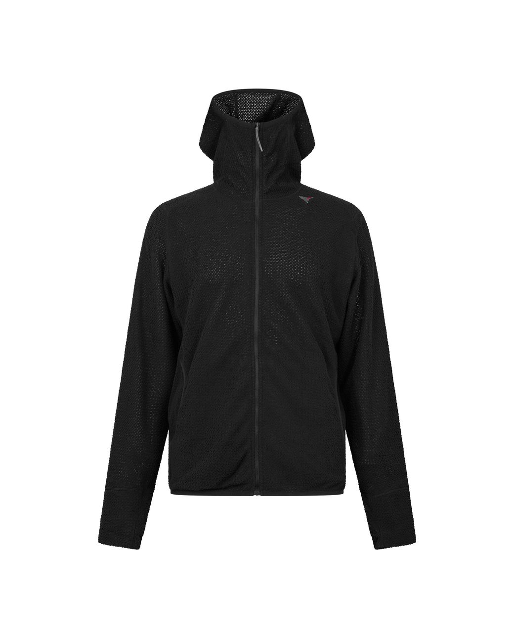 Roa Black Awi Thermal Zip Up Hoodie for men