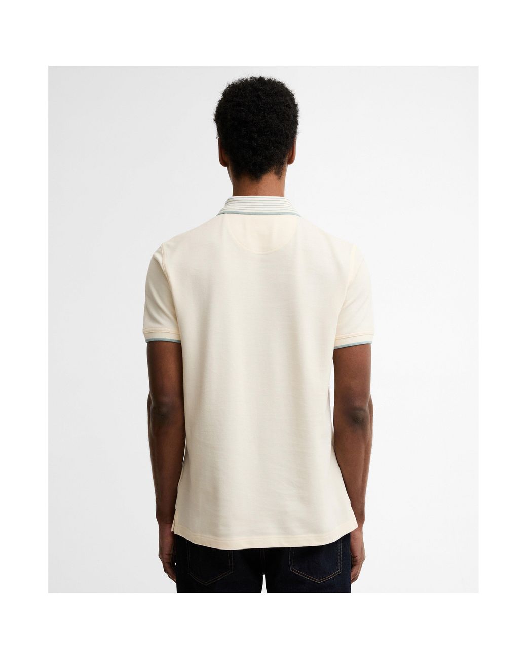 Barbour White Short Sleeve Polo Shirt for men