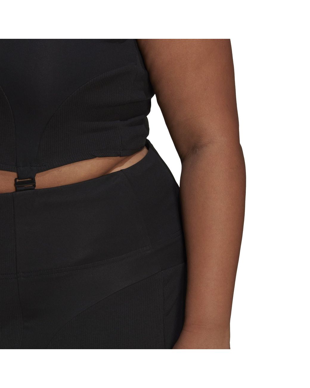 Adidas Originals Black Rib Cut Out Dress