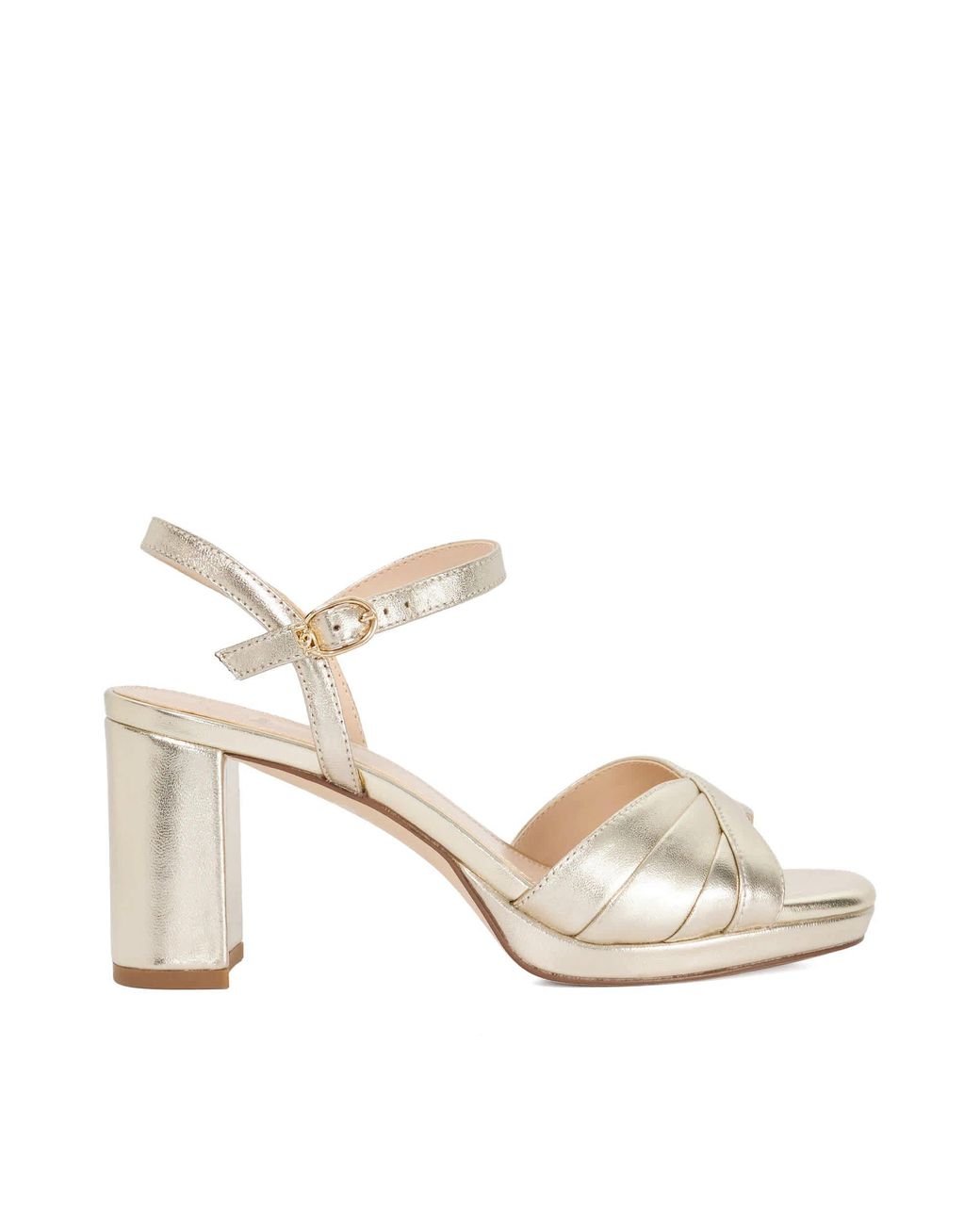 Dune Metallic Malene Heeled Sandals