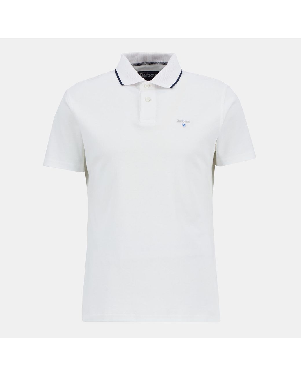 Barbour White Hackney Tailored Short-Sleeved Polo Shirt for men