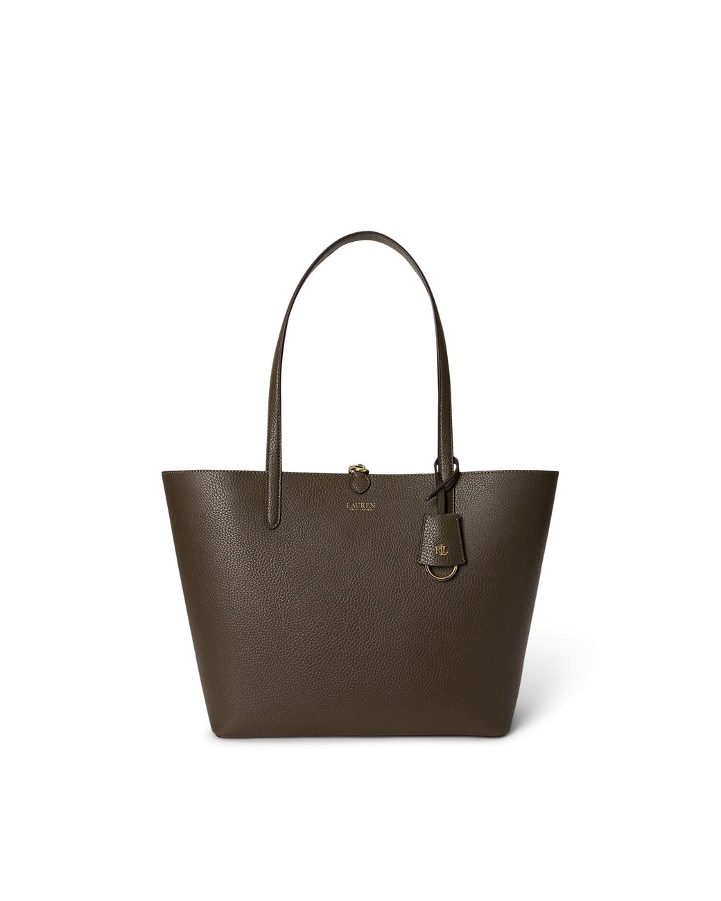 Ralph Lauren Brown Reversible Leather Tote Bag