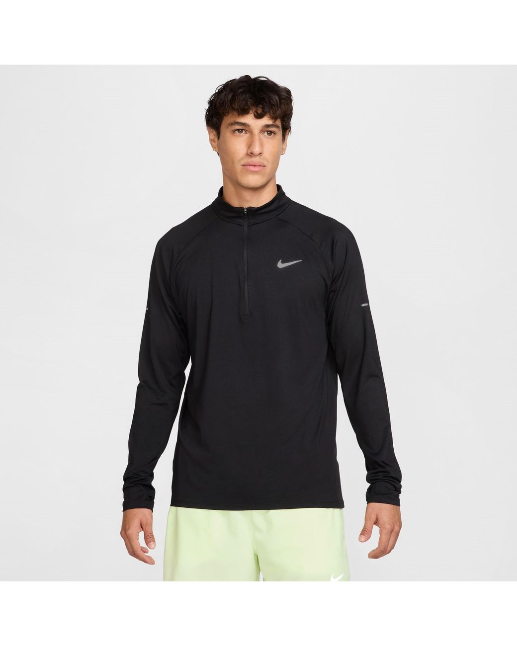 Nike Black Stride Dri-Fit 1/4-Zip Running Top for men
