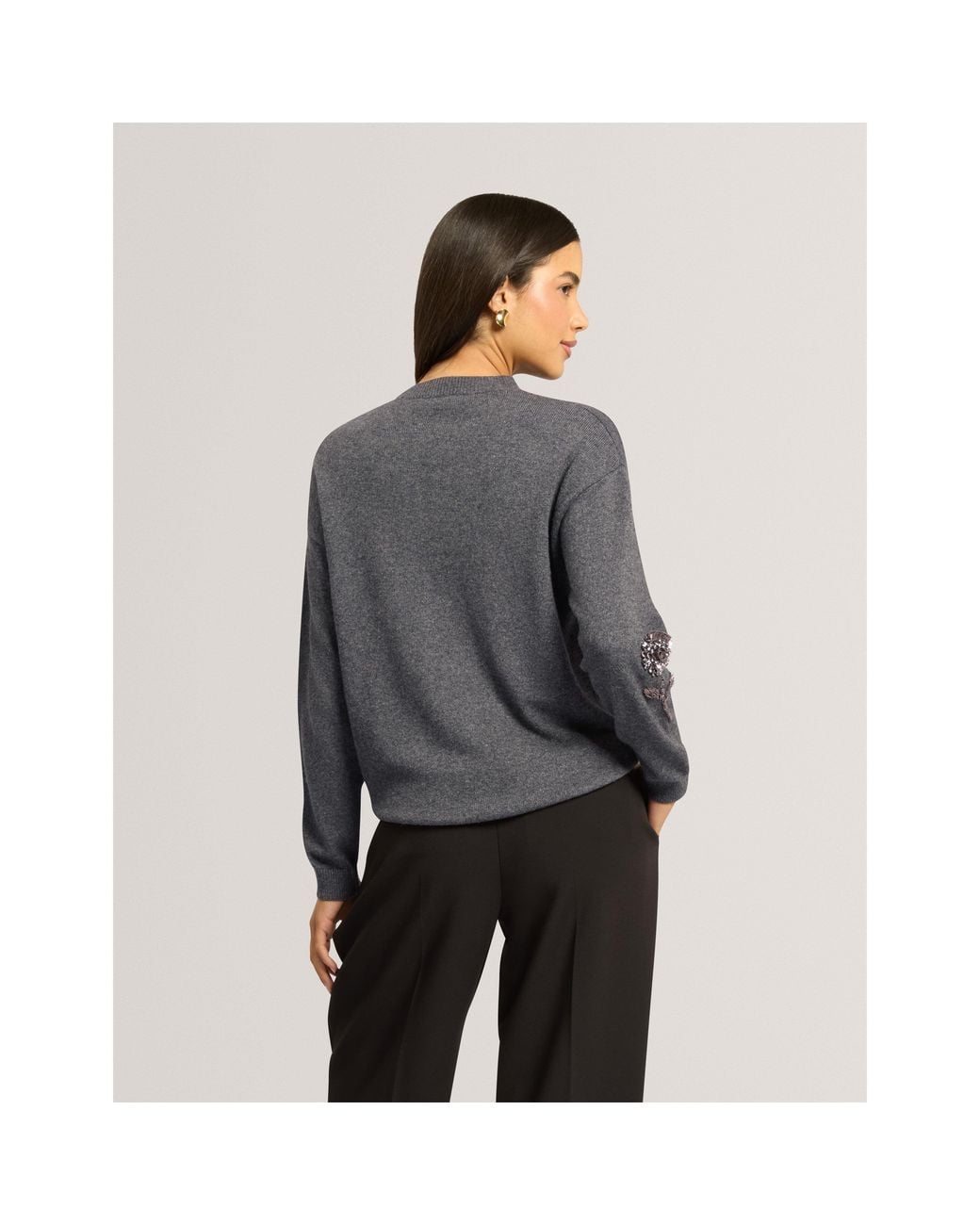 Ted Baker Gray Ted Wool Blend Jumpe Ld64
