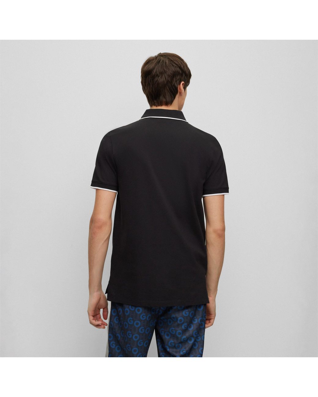 HUGO Black Dinoso Polo Shirt for men