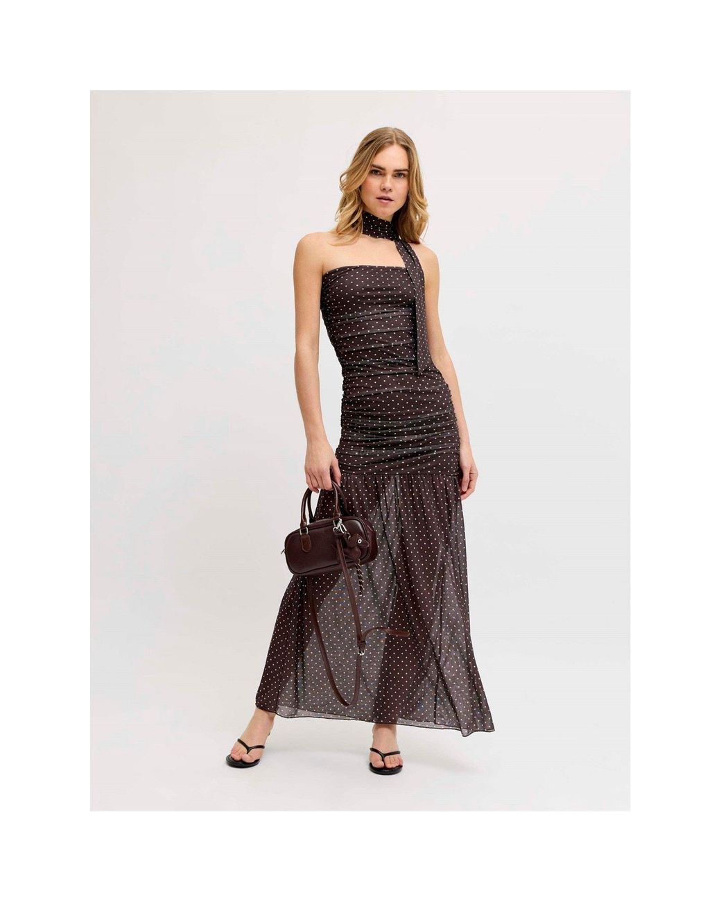 JJXX Purple Mesh Dress With Scarf