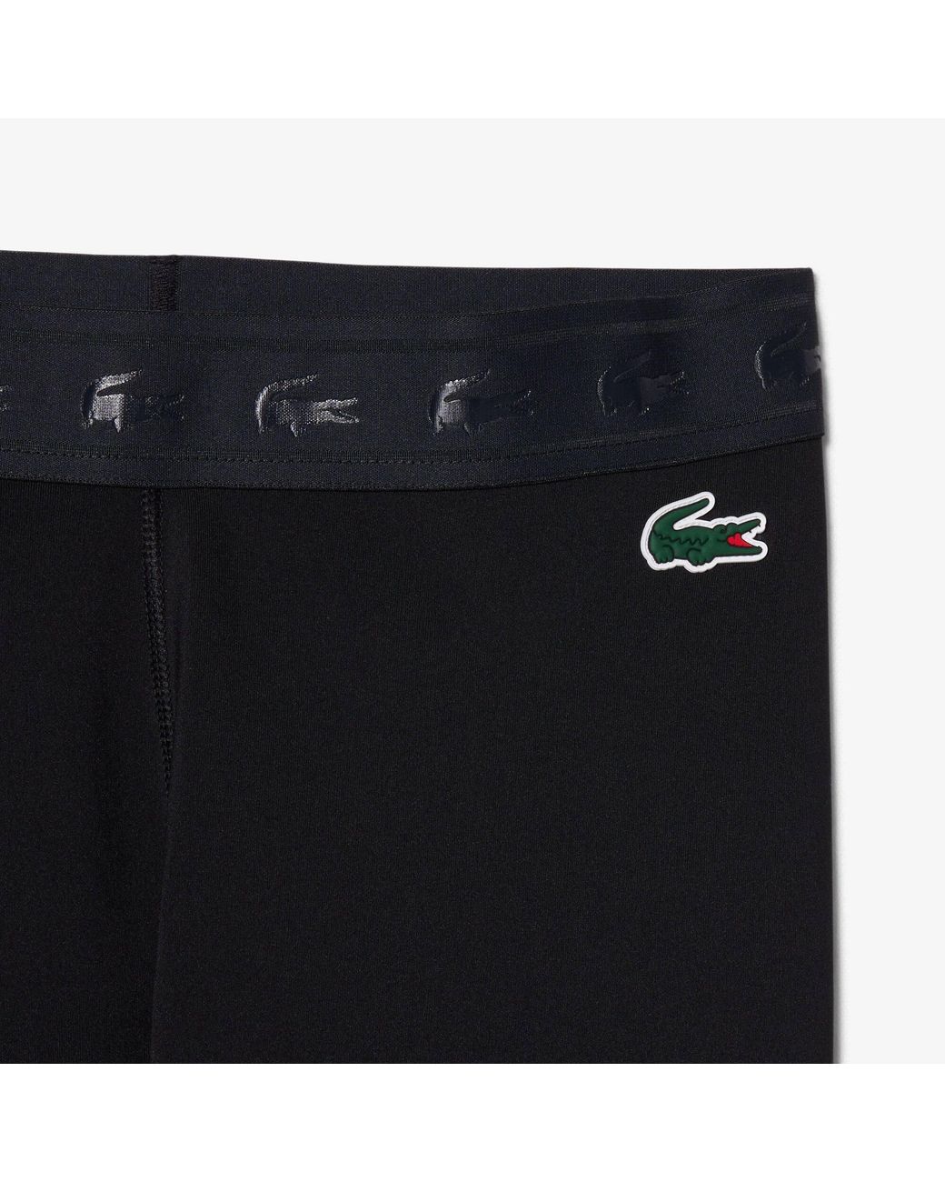 Lacoste Black Slim-Fit Gym Leggings