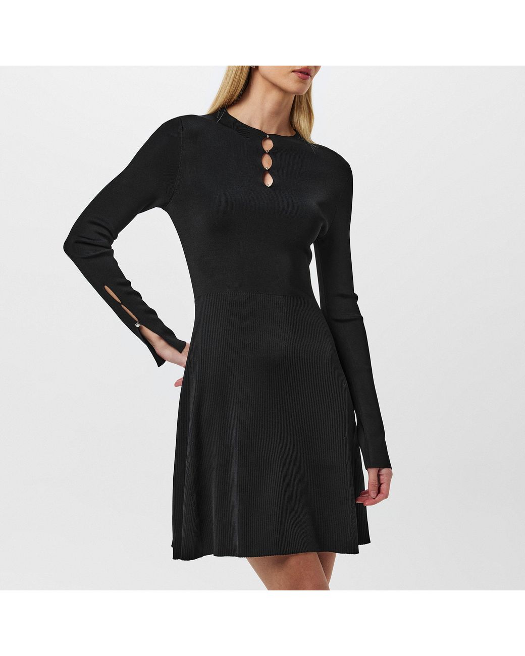 Boss Black Mini Viscose Knitted Jumper Dress