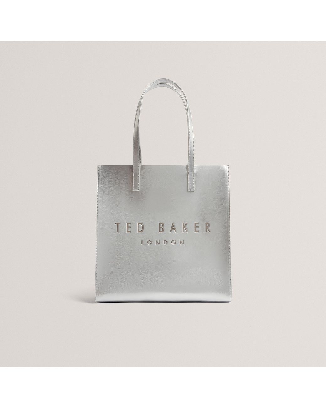 Ted Baker Gray Crinkle Icon Tote Bag