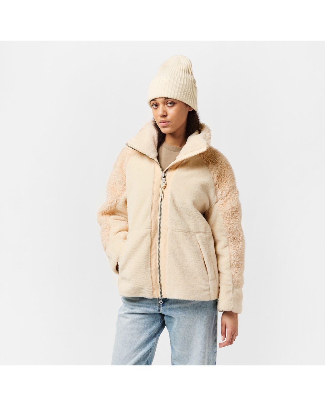 Napapijri Natural Napa Falkner Soft Textured Teddy Coat