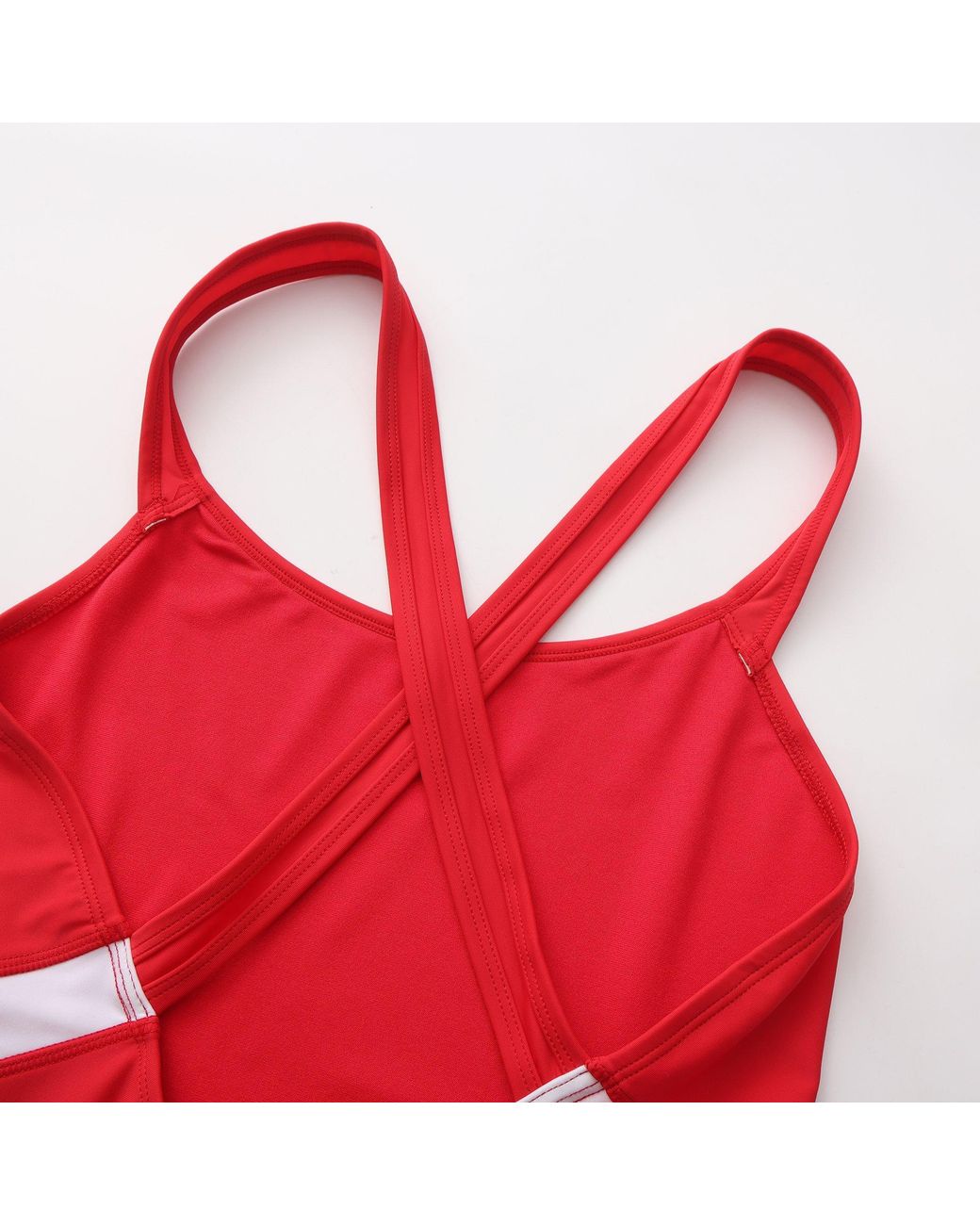 Slazenger 1881 Red Lycra Xtra Life X Back Swimsuit Ladies