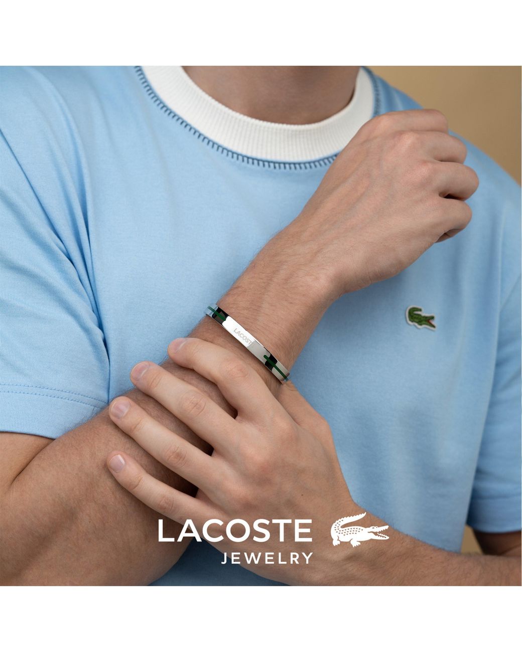 Lacoste Metallic Adventurer Bangle Bracelet for men