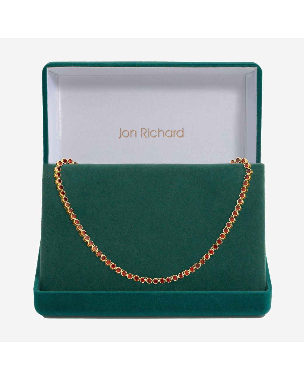 Jon Richard Green 14K Plated Cz Tennis Necklace